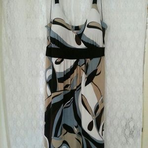 R&K Silky Knee Long Dress Size 16